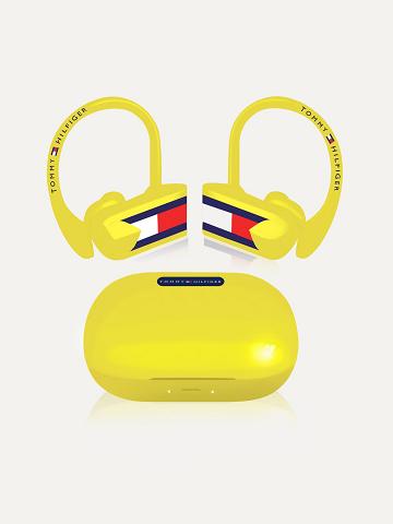 Férfi Tommy Hilfiger Neon Yellow Sport Earbuds Technology Sárga | HU 1571AHK